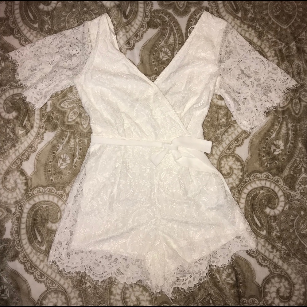 White Lace Romper